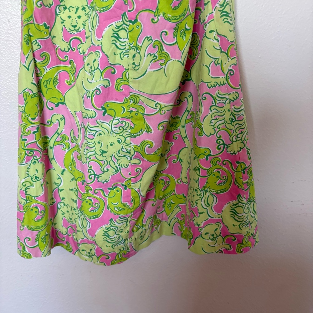 Lilly Pulitzer VTG Vintage‎ Girl’s Halter Dress Pink Green Smocked Size 12 - Picture 6 of 10